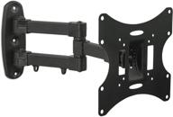 📺 mount-it! articulating tv wall mount: swivel, tilt, single stud mount for 23-42 inch flat screen monitor- 66 lbs capacity, black logo