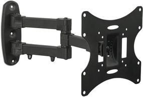 img 4 attached to 📺 Mount-It! Articulating TV Wall Mount: Swivel, Tilt, Single Stud Mount for 23-42 Inch Flat Screen Monitor- 66 lbs Capacity, Black