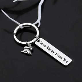 img 3 attached to Gzrlyf Bunny Keychain: A Charming Rabbit 🐰 Gift for Bunny Lovers - Some Bunny Loves You!