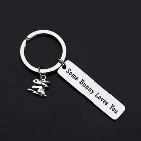 img 2 attached to Gzrlyf Bunny Keychain: A Charming Rabbit 🐰 Gift for Bunny Lovers - Some Bunny Loves You!