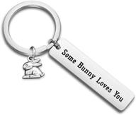 gzrlyf bunny keychain: a charming rabbit 🐰 gift for bunny lovers - some bunny loves you! logo