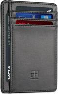 👔 gh men's minimalist leather wallet with blocking - accessory for wallets, card cases & money organizers logo