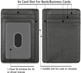 img 3 attached to 👔 GH Men's Minimalist Leather Wallet with Blocking - Accessory for Wallets, Card Cases & Money Organizers