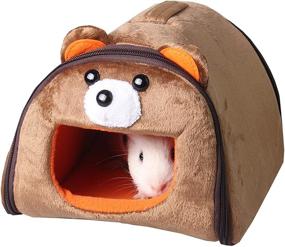 img 4 attached to 🐹 Premium ABLAZEZAI Chinchilla Guinea Pigs Bed: Ideal For Small Animals - Ferrets, Squirrel, Hedgehogs, Bearded Dragon, Rabbits, Dutch Hamsters - Cozy Mini House Nest!