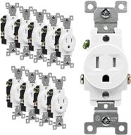 enerlites single receptacle outlet industrial electrical for wiring & connecting logo