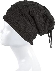 img 1 attached to 🧣 Lilax Cable Knit Slouchy Chunky Oversized Soft Winter Beanie Hat for Maximum Warmth and Comfort