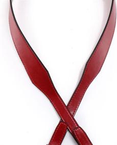 img 1 attached to 👜 VanEnjoy Red Leather Adjustable Shoulder Straps for Handbag - 1.6" Wide