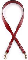 👜 vanenjoy red leather adjustable shoulder straps for handbag - 1.6" wide logo