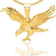 🦅 hip hop 18k gold plated stainless steel animal eagle pendant necklace by nsitbbuery logo