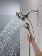 🚿 delta faucet stainless 75486csn - 4-spray touchclean in2ition dual hand held shower head with hose logo