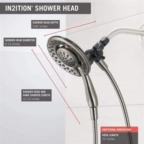 img 3 attached to 🚿 Delta Faucet Stainless 75486CSN - 4-Spray TouchClean In2ition Dual Hand Held Shower Head with Hose