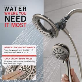 img 2 attached to 🚿 Delta Faucet Stainless 75486CSN - 4-Spray TouchClean In2ition Dual Hand Held Shower Head with Hose