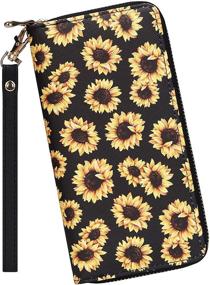 img 4 attached to 💼 Stylish and Functional: KUKOO Women’s Printed Zip Around Wallet Phone Clutch Purse Card Holder Organizer