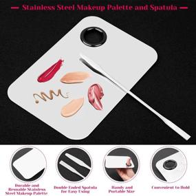 img 2 attached to 💄 Professional Makeup Mixing Palette Set with Spatula and 250 Disposable Makeup Applicators Tools Kit (Mascara Wands, Lipstick Applicators, Eyeliner Brushes)