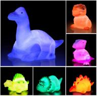 🦖 jomyfant dinosaur bath toys: light up floating rubber toys with color changing lights (6 packs) - perfect for baby infants, kids, and toddlers in bathtub and bathroom logo