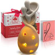 💖 infinity love candle holder statue with flickering led candle - ideal wedding gifts for couple, anniversaries, engagements, valentines, relationships - couples' gifts, bridal registry items, and decorative addition for bridal showers logo