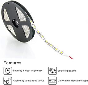 img 2 attached to WBM Smart WBM-LP-04 LED Strip Light, 5050 RGB Color Changing, RF Control for Bedroom,Home, Kitchen, TV Room, Parties, and Decoration Bar, 16 Feet X 2 Inches - Enhance SEO