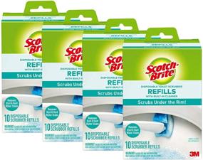 img 4 attached to 🚽 Scotch-Brite Disposable Toilet Scrubber Refills - Under the Rim Cleaning, 40 Pack