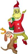 🎅 6ft airblown inflatable hanging grinch with max-grinch by gemmy for max seo logo