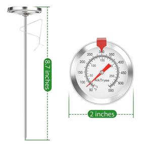 img 3 attached to AikTryee Instant Read Meat, Deep Fry & Oven Thermometer (10-290℃/50-550℉): Perfect for Turkey, BBQ, Grill, and Oil