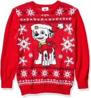 👕 x-large boys' nickelodeon christmas sweater featuring marshall - clothing logo