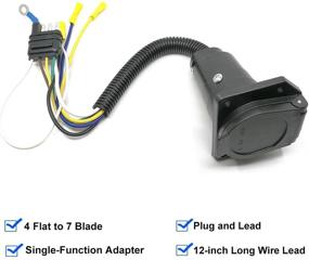 img 3 attached to 🔌 CARROFIX 4-Way Flat Plug to 7-Way RV Blade Trailer Wiring Adapter Connector - Optimize for Better SEO