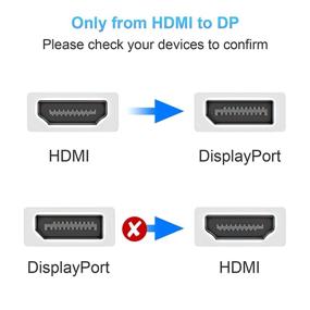 img 2 attached to 🔌 HDMI to DisplayPort Adapter: CableCreation 4K x 2K@60Hz HDMI Male to DP Female Converter for Xbox One, VESA Dual-Mode DisplayPort 1.2 and HDMI 1.4 Compatible with USB Power