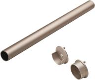 👕 hafele synergy collection round closet rod – matt nickel finish with end supports (23 3/4") логотип