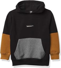 img 4 attached to 👕 Стиль высшего класса с худи и свитшотами Timberland Sleeve Signature Heather X Large для мальчиков