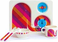 🐦 dylan kendall home elephant and bird 5-piece multicolor toddler eating set логотип