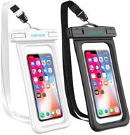 📱 glbsunion floating waterproof phone case, 2-pack - ipx8 lanyard waterproof pouch underwater dry bag for iphone 12, 11 pro, xs max, xr, x, 8 pro plus, galaxy s21, s20, note, google pixel (up to 6.9'') - black & white logo