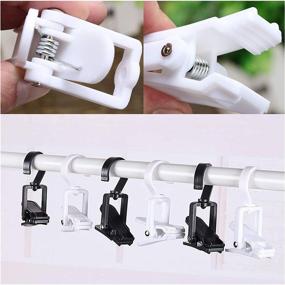 img 1 attached to Wenplus Swivel Hanging Hooks - 10 PCS Super 🧺 Strong Plastic Laundry Clips & Clothes Pins - 4.3inch, White