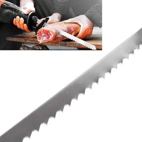 img 3 attached to 🔪 5-Pack of 12-Inch Stainless Steel Reciprocating Saw Blades - 3TPI Big Tooth Unpainted Blades for Meat Cutting: Big Animals, Frozen Meat, Beef, Sheep, Cured Ham, Turkey, and Bone