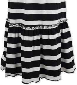 img 1 attached to 👗 Kid Nation Ruffles Elastic Stripes Girls' Skirts & Skorts – Stylish & Comfortable Clothing