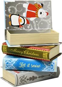 img 2 attached to 🎁 Раскрывая 9 изящных праздничных дизайнов: книжка для хранения открыток на Рождество с магнитным замком.