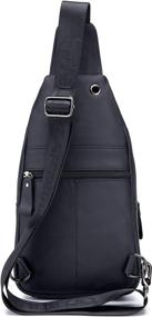 img 2 attached to 🎒 Stylish Leather Crossbody Shoulder Daypacks for Casual Daypacks - Optimal Backpacks