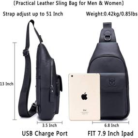 img 3 attached to 🎒 Stylish Leather Crossbody Shoulder Daypacks for Casual Daypacks - Optimal Backpacks