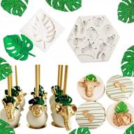 🦁 jevenis 2 pcs jungle safari animal cake mold and cupcake decoration set - enhance your desserts with adorable jungle safari animal designs logo