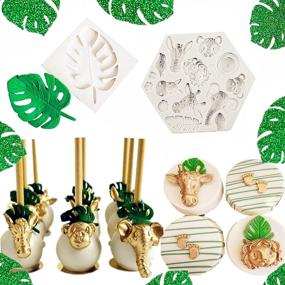 img 4 attached to 🦁 JeVenis 2 PCS Jungle Safari Animal Cake Mold and Cupcake Decoration Set - Enhance Your Desserts with Adorable Jungle Safari Animal Designs