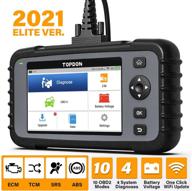 topdon artidiag500 obd2 scanner: code reader & diagnostic tool, check engine srs abs transmission, autovin, dtc library, battery test, 5.0” touchscreen, free lifetime update - ideal for all car models logo