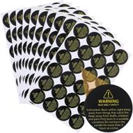 🕯️ candle safety labels - black wax melting stickers for candle jars and containers - candle warning stickers for candle making (240 pack) logo