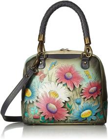img 4 attached to Anna Anuschka Painted Zip Arround Dragonflies Women's Handbags & Wallets