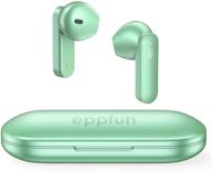 🎧 беспроводные наушники eppfun true wireless bluetooth 5.2 с микрофоном, qualcomm aptx-hd, шумоподавлением cvc 8.0, гарнитура hifi stereo in-ear, bluetooth наушники для ios и android телефонов логотип