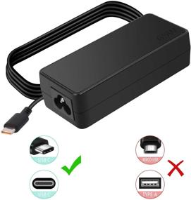 img 2 attached to 🔌 Powerful 65W USB C AC Charger for Thinkpad E580 E585 E590 E590S E595 T470 T470S T480 T480S T490 T490S T495 T495S: High-Performance Type C Laptop Power Supply Adapter Cord