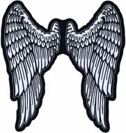 🖤 lethal threat angel wings patch - lt30159 (11" x 11.5") - black and white logo