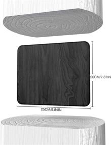 img 3 attached to Wood Textured Leather Waterproof Non Slip Mousepad