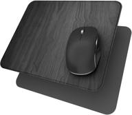 wood textured leather waterproof non slip mousepad logo