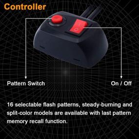 img 2 attached to 🔦 AT-HAIHAN 4 в 1 водонепроницаемые светодиодные аварийные мигалки для пожарных, полиции, правоохранительных органов и службы скорой помощи