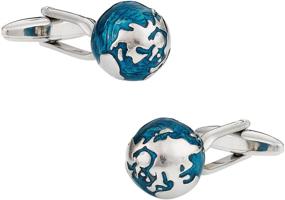 img 4 attached to Cuff Daddy CD 1102 Abstract Globe Cufflinks