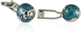 img 3 attached to Cuff Daddy CD 1102 Abstract Globe Cufflinks
